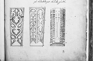 Liljestenar och korshäll dokumenterade på 1600-talet. (Peringskiöld) Korshällen/runstenen kan vara tillverkad av Harald stenmästare.