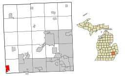 Ortens läge i Michigan