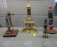 18th-century microscopes from the Musee des Arts et Metiers, Paris Old-microscopes.jpg