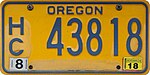 Номерной знак дома на колесах Oregon 2018 - Префикс HC Tall.jpg