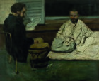 بول ألكسيس reading to إميل زولا 1869–1870 متحف ساو باولو للفن