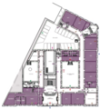 Plan du bâtiment du lycée, rez-de-chaussée