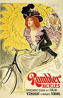 poster iklan art nouveau oleh Cesare Saccaggi