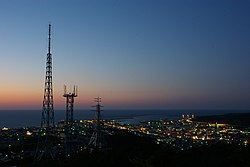 Şehrin gece görünümü