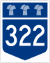 Highway 322 marker