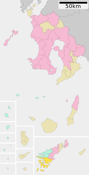 Lage Setouchis in der Präfektur