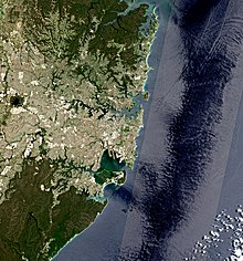 Sydney lies on a submergent coastline where the ocean level has risen to flood deep rias. Sydney, Australia by Sentinel-2.jpg