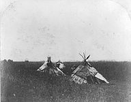 Tents on the prairie, west of the settlement (Red River), September - October, 1858