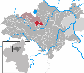 Poziția Thür pe harta districtului Mayen-Koblenz