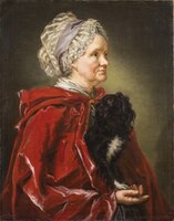 Иоганна Корнелия Бреда, мать художника, с собачкой.