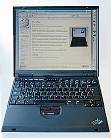 A typical IBM design example (2000's ThinkPad T20) ThinkPad T20.jpg