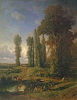 A Last Summer Day, Normandy (1840-1855) by Constant Troyon