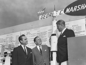 From left to right: Governor Wallace, NASA Adm...