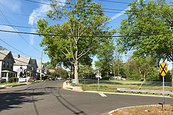 West Main Street and Vosseller Avenue, Middlebrook section of Bound Brook, site of the Middlebrook Hotel, in 2017