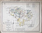 William Figg 1858 copy of Kelton 1747 map of Ashdown Forest