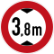 Die max. Höhe der zur Durchfahrt zugelassenen Fahrzeugen inkl. Ladung