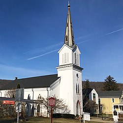 The Zion Lutheran Church in the center of Long Valley.