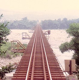 Railway bridge across the Dajia River