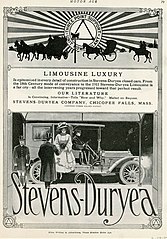 1910 Stevens-Duryea advertisement in Motor Age
