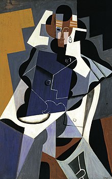 Juan Gris, 1917, Seated Woman (Mujer sentada), 116 x 73 cm, Thyssen-Bornemisza Museum 27. Mujer sentada.jpg