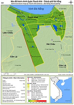 Administration map of the district in Da Nang