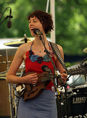 Musician Amanda Barrett of The Ditty Bops perf...