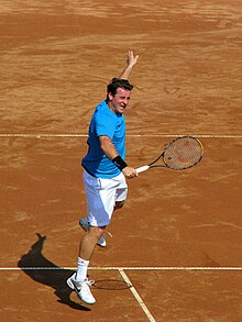 Andrei Pavel in 2009 during his last singles match Andrei pavel bcr open 2009.jpg
