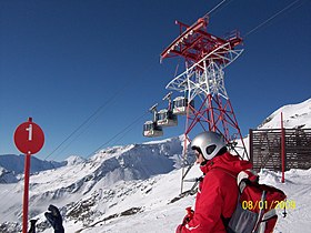 Vue aérienne de la station.