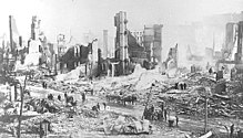 An illustration of the aftermath of the Great Baltimore Fire in February 1904 Baltimore fire aftermath.jpg