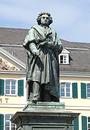 Statuen af Beethoven på Münsterplatz i Bonn