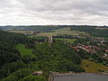 Blick von Rudelsburg auf Burg Saaleck