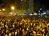 Demonstration at the Santa Fe and Callao streets, Buenos Aires