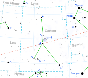 DX Cancri is located in the constellation Cancer.