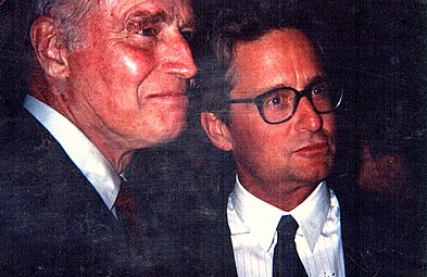 Michael Douglas et Charlton Heston