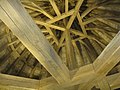 View of the higher part of Timber roof truss