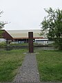 Distant view of the Chris Gueffroy Steele, showing what was Chris' "letzte Blick" (last view) as he attempted to escape from Berlin.