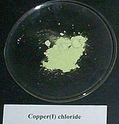 Copper(I) chloride partially oxidized in air