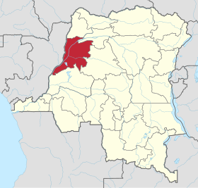 Localisation de la Province de l'Équateur en République démocratique du Congo.