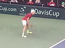 Denis Shapovalov at Davis Cup match Feb 5 2017.jpg