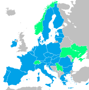The European Defence Agency (EDA) members: Blu...