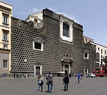 Facciata della chiesa del Gesù Nuovo (Napoli) - BW 2013-05-16.jpg