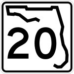 Straßenschild der Florida State Road 20