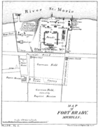 Map of Old Fort Brady, c. 1870
