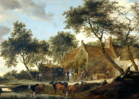 Exil de la famille de Potter par le peintre Jacob van Ruisdael