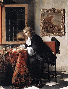 Габріель Метсю — «Людина пише листа» (бл. 1664—1666)