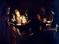 Отречение апостола Петра. Между 1612 и 1620 гг. Холст, масло. Музей изящных искусств, Рен, Франция