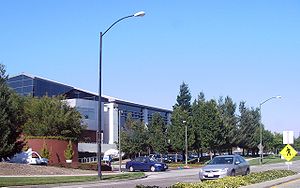 The south side of the Googleplex building in M...