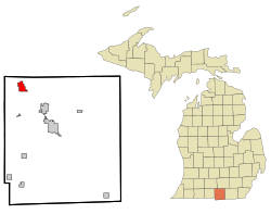 Location of Litchfield, Michigan