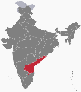 Andhra Pradeş xəritədə