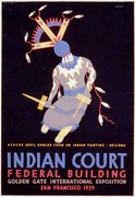 Poster for the Indian Court exhibit at the Golden Gate Exposition, 1939